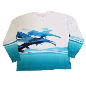 Disney Avatar Size XXL Mens 100% Organic Cotton All Over Print Long Sleeve AOP